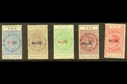 1918-29  Postal Fiscal Set, SG 33/37, Fine Mint (5 Stamps) For More Images, Please Visit Http://www.sandafayre.com/itemd - Niue