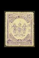 1883  50c. Violet, SG 4, Fine Mint. For More Images, Please Visit Http://www.sandafayre.com/itemdetails.aspx?s=630780 NO - Borneo Del Nord (...-1963)