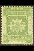 1888-92  $2 Dull Green, SG 48, Fine Unused Without Gum. For More Images, Please Visit Http://www.sandafayre.com/itemdeta - Noord Borneo (...-1963)