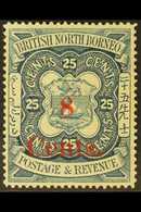 1892  8c On 25c Indigo, SG 65, Mint Lightly Toned For More Images, Please Visit Http://www.sandafayre.com/itemdetails.as - Borneo Del Nord (...-1963)