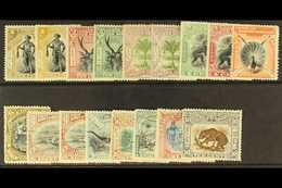 1897-1902  Pictorial Set, SG 92/109, Plus Listed 1c, 3c And 8c Shades, Mainly Fine Mint, The 12c With Small Thin. (17 St - North Borneo (...-1963)