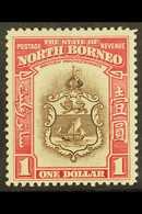 1939  $1 Brown & Carmine, SG 315, Fine Mint For More Images, Please Visit Http://www.sandafayre.com/itemdetails.aspx?s=6 - North Borneo (...-1963)