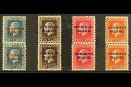 1917-20  Vertical Pairs With Mixed Perfs, The Complete Set, SG 24b/27b, Very Fine Mint (4 Pairs) For More Images, Please - Penrhyn