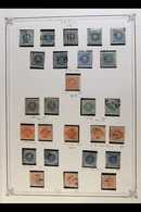 1858-73 OLD-TIME SPECIALISED COLLECTION  DIFFERENT SHADES & TYPES Presented On Album Pages, We See 1858 1d Blue, Fine To - Perù