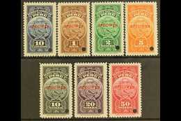 CONSULAR REVENUES  1938 Complete Set With "SPECIMEN" Overprints, Very Fine Never Hinged Mint, With Small Security Punch- - Perù