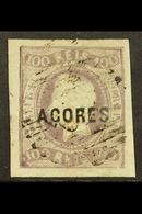 AZORES  1868-70 100r Dull Purple Imperf With 4 Large Margins, SG 6, Very Fine Used For More Images, Please Visit Http:// - Altri & Non Classificati