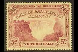 1905  5d Claret, P.14½ Victoria Falls, VARIETY, Similar To "Bird In Tree," SG 96, Mint. This Variety, Similar To That Li - Autres & Non Classés