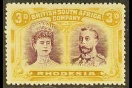 1910-13  3d Purple & Yellow-ochre, Double Head, SG 135, Very Fine Mint. For More Images, Please Visit Http://www.sandafa - Andere & Zonder Classificatie