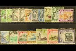 1959-62  Pictorial Defins Set Plus ½d & 1d Coil Perfs, SG 18/31, 18a, 19a, Very Fine Used (17 Stamps). For More Images,  - Rhodesia & Nyasaland (1954-1963)
