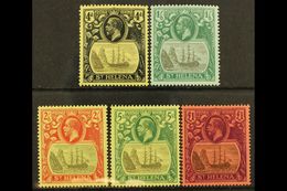 1922-37  Multi CA Watermark Set, SG 92/96, Fine Mint (5 Stamps) For More Images, Please Visit Http://www.sandafayre.com/ - Saint Helena Island