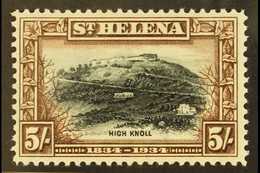 1934  5s Black & Chocolate "Centenary", SG 122, Fine Mint For More Images, Please Visit Http://www.sandafayre.com/itemde - Saint Helena Island