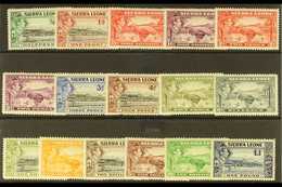 1938-44  Pictorial Definitive Set, SG 188/200, Very Fine, Lightly Hinged Mint (16 Stamps) For More Images, Please Visit  - Sierra Leone (...-1960)