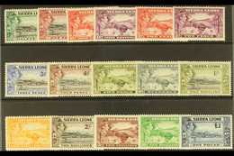 1938-44  Pictorial Definitive Set, SG 188/200, Never Hinged Mint (16 Stamps) For More Images, Please Visit Http://www.sa - Sierra Leone (...-1960)