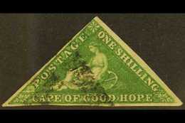 CAPE OF GOOD HOPE  1855-63 1s Bright Yellow-green, SG 8, 3 Margins, Used. For More Images, Please Visit Http://www.sanda - Unclassified