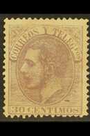 1882  30c Mauve Alphonso XII, SG 274 Or Michel 187, Very Fine Unused Without Gum. For More Images, Please Visit Http://w - Other & Unclassified