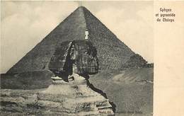 Pays Div : Ref M224- Egypte - Egypt - Sphynx - Sphinx Et Pyramide De Cheops  - Carte Bon Etat  - - Sfinge