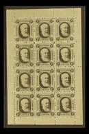 NATIONAL TELEPHONE COMPANY LIMITED  1884 1d Black, Barefoot 1, A Very Fine Never Hinged Mint Complete SHEETLET OF TWELVE - Other & Unclassified