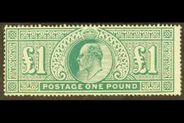 1911-13  £1 Deep Green Somerset House, SG 320, Mint With Some Short Perfs At Bottom, Fresh Appearance And A Great Opport - Unclassified