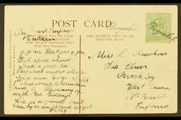 S.S. EMPRESS OF BRITAIN - WRITTEN ON BOARD WITH FINE HALIFAX PAQUEBOT  Picture Postcard Of Liverpool Addressed To London - Non Classificati