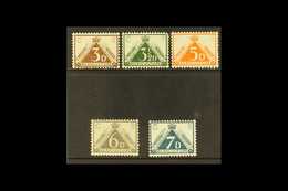 REVENUES  AGRICULTURE UNEMPLOYMENT INSURANCE 1936 3d, 3½d, 5d, 6d & 7d, Barefoot 12/13 & 15/17, Never Hinged Mint. (5 St - Unclassified
