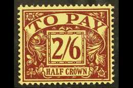 POSTAGE DUE  1954-5 2s6d Purple On Yellow, Wmk "E 2 R" & Tudor Crown, SG D45, Never Hinged Mint. For More Images, Please - Autres & Non Classés