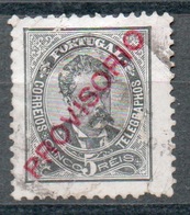 PORTOGALLO 1892 5 R. Nero  PROVVISORIO - Used Stamps