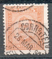 PORTOGALLO 1892 5 R. Giallo Arancio - Used Stamps