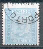 PORTOGALLO 1892 50 R. Azzurro - Used Stamps