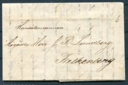 1844 Sweden Entire Warberg - Falkenberg - ... - 1855 Prephilately