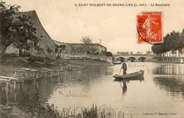 CPA -SAINT-PHILBERT-de-GRAND-LIEU (44) - Aspect Du Quartier De L'abreuvoir Au Bord De La Boulogne En 1910 - Saint-Philbert-de-Grand-Lieu