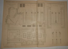 Plan Du Calorifère Isotherme. Système Ch. Bourdon. 1891. - Travaux Publics