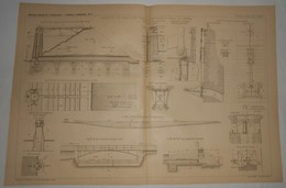 Plan Du Réservoir De Torcy Neuf Pour L'alimentation Du Canal Du Centre. 1891. - Travaux Publics
