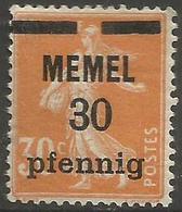 Memel (Klaipeda) - 1920 Sower Overprint  30pf/30c MH *   Mi 21  Sc 21 - Unused Stamps
