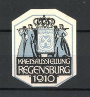 Cartes Publicitaires Illustrateur Paul Neu, Regensburg, Kreisausstellung 1910, Messelogo Avec Krone - Erinofilia