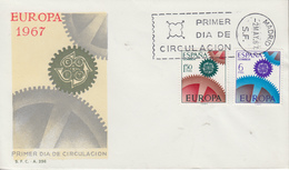 Enveloppe  FDC  1er  Jour   ESPAGNE   EUROPA    1967 - 1967