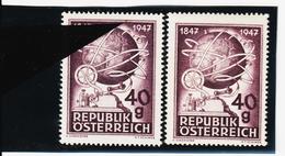 NEU1018 ÖSTERREICH 1947 Michl 837 PLATTENFEHLER FARBFLECK RAND ** Postfrisch SIEHE ABBILDUNG - Errors & Oddities