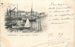 CARTE PRECURSEUR TIMBREE TYPE SAGE 1899 CHERBOURG LE QUAI CALIGNY - Cherbourg