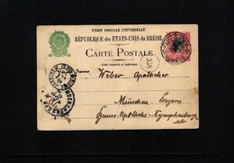 Brazil 1901 Interesting Postal Stationery Postcard - Entiers Postaux