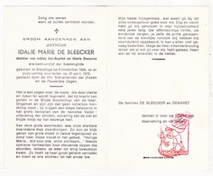 DP Idalie M. De Bleecker / Demaret ° Sleidinge 1889 † 1970 / Evergem - Santini
