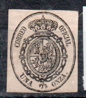 SPAGNA 1855   STEMMA IN OVALE 1 O. - Used Stamps