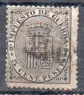 SPAGNA 1874 Imposta Di Guerra  5 C. Nero - Gebraucht