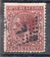 SPAGNA 1877 Imposta Di Guerra 15 C. Carminio - Gebraucht