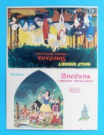SNOW WHITE AND THE SEVEN DWARFS .... Yugoslavian Vintage Small School Timetable * Walt Disney - Europa
