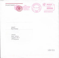 Denmark FOLKETINGET (Parliament) Den Socialdemokratiske Gruppe Meter Cancel KØBENHAVN K. 2009 Cover Brief (2 Scans) - Machine Labels [ATM]