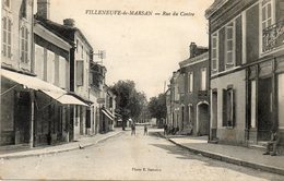 CPA - VILLENEUVE-de-MARSAN (40) - Aspect De L'Hôtel Des Voyageurs De La Rue Du Centre En 1918 - Villeneuve De Marsan