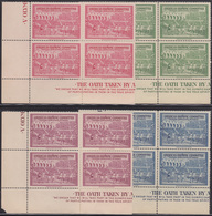 UNITED STATES - US Complete Set 1940 American Olympic Committee "stamps", Helsinki And St.Moritz Games, Blocks Of 4 MNH - Unclassified