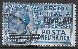 Italia Italy 1924 Regno Pneumatica Leoni Soprastampati C40 Sa N.PN7 US - Rohrpost