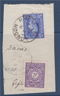 = Algérie Sur Fragment Timbre Taxe N°40 Sur Courrier Provenance Grande Bretagne 13.1.48 - Postage Due
