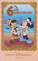 RARE TC NEUVE JAPON - DISNEY SEA - 6th Anniversary - MICKEY PINOCCHIO & VENISE - JAPAN MINT Phonecard - Disney