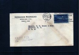 Cuba 1946 Interesting Airmail Letter - Lettres & Documents